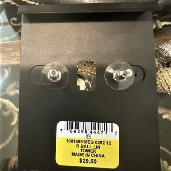 INC Silver Linear Ball Earrings Pierced Ear - Picture 2 of 2